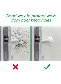 Arabest 10 PCS 4cm Door Handle Bumper, Door Stopper Wall,Silicone Wall Protector, Door Knob Guard for Protecting Wall, Doorknobs, Refrigerator Door, Cabinets(White)  - Image 3