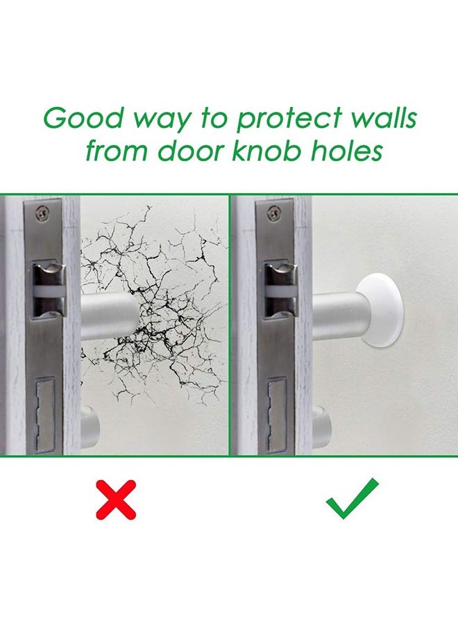 Arabest 10 PCS 4cm Door Handle Bumper, Door Stopper Wall,Silicone Wall Protector, Door Knob Guard for Protecting Wall, Doorknobs, Refrigerator Door, Cabinets(White)  - Image 3