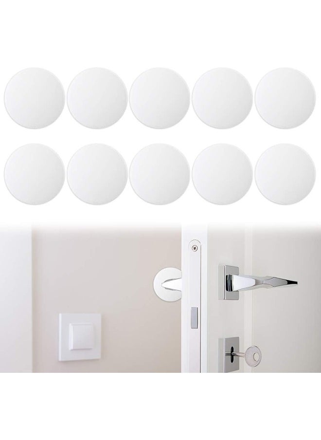 Arabest 10 PCS 4cm Door Handle Bumper, Door Stopper Wall,Silicone Wall Protector, Door Knob Guard for Protecting Wall, Doorknobs, Refrigerator Door, Cabinets(White)  - Image 1