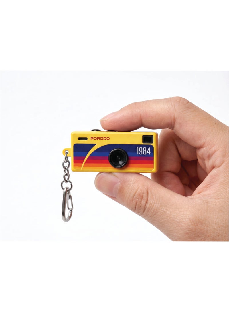porodo Memo II Thumb-Sized Digital Camera / Mini HD Video Camera / 1080P Recording / TF Card Support up to 128GB / Built-In Fill Light & Microphone / Portable Pocket Camera - Yellow - Image 1