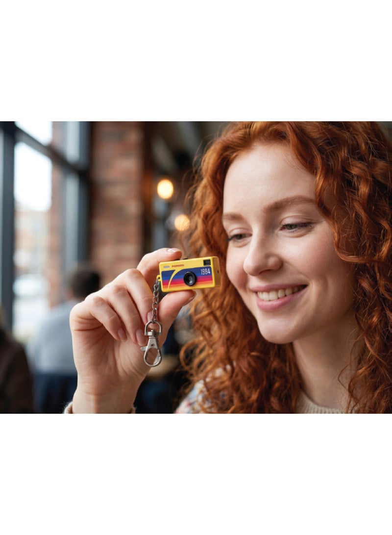 porodo Memo II Thumb-Sized Digital Camera / Mini HD Video Camera / 1080P Recording / TF Card Support up to 128GB / Built-In Fill Light & Microphone / Portable Pocket Camera - Yellow - Image 2