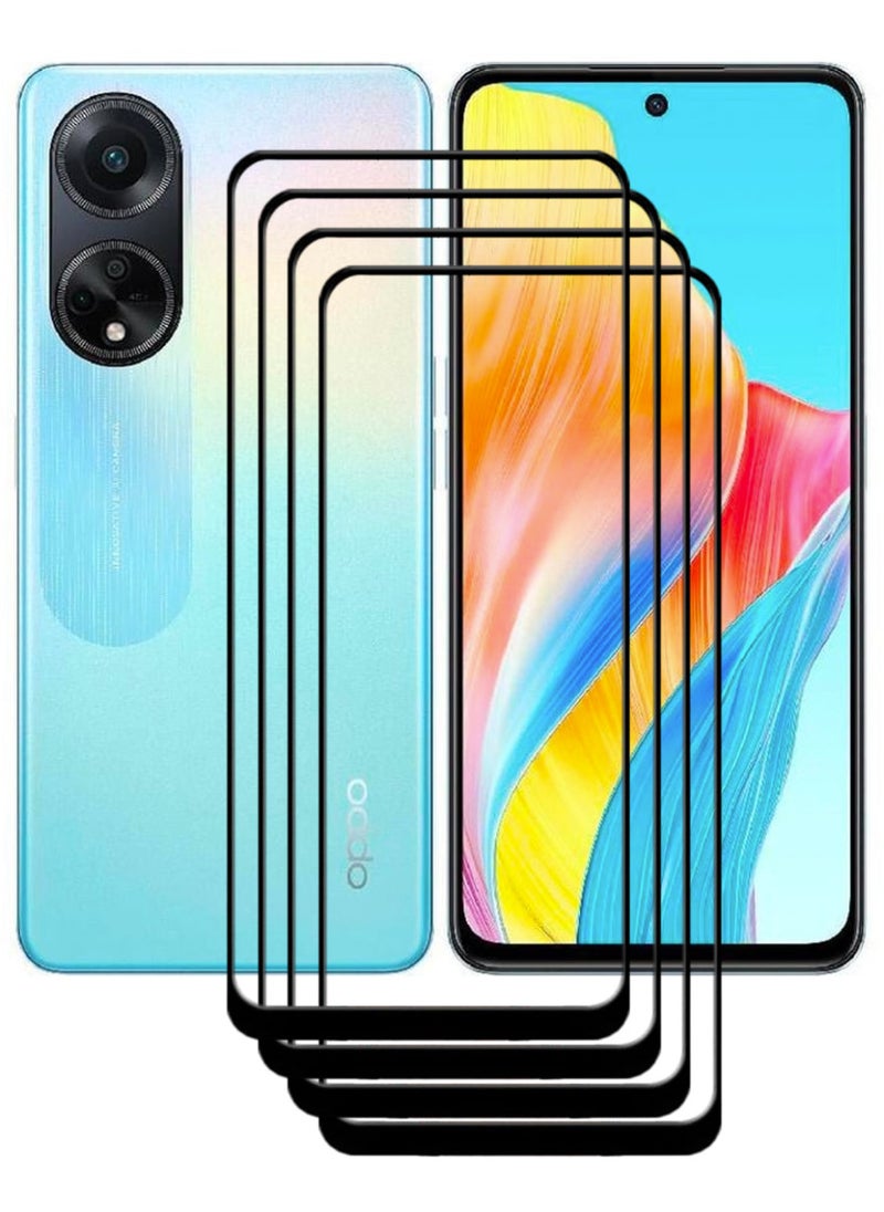 ACLIX 4 Pieces Antistatic ESD Dustproof Premium Quality High Definition Tempered Glass Screen Protector Designed For Oppo A98 - Image 1