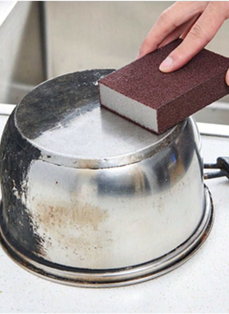 Generic A sponge brush for removing rust, stubborn stains, and burnt residues, designed to clean cookware and kitchen utensils while giving them a shiny finish. Comes in a set of 5 pieces.  - Image 2