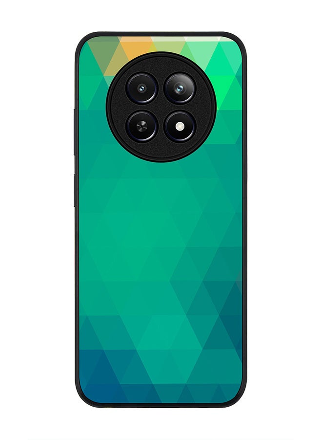 Stylizedd Rugged Black edge case for Realme 12 / Realme 12x, Slim fit Soft Case Flexible Rubber Edges Anti Drop TPU Gel Thin Cover -  Emerald Prism - Image 1