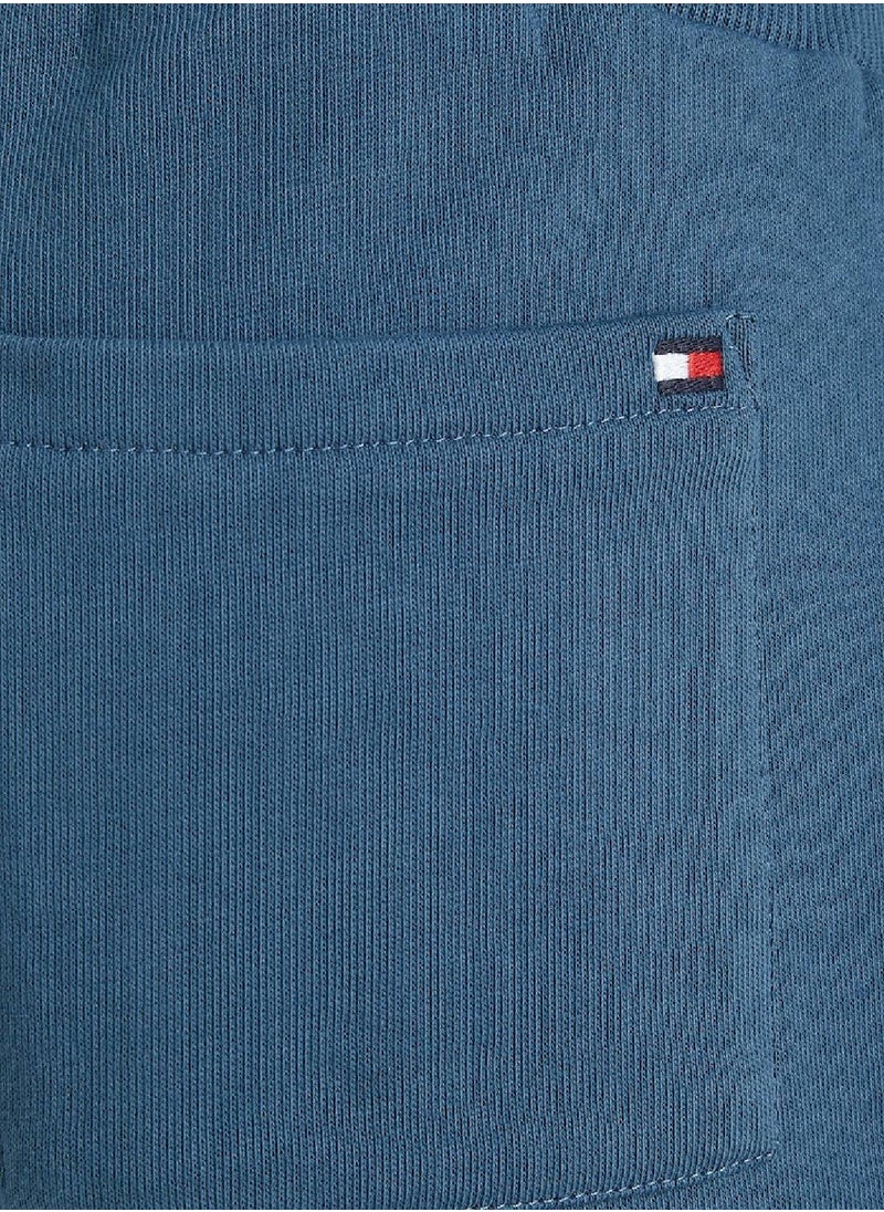 TOMMY HILFIGER - Kids' Dual Gender Th Established Essential Joggers -  Pure cotton terry, Blue - Image 1