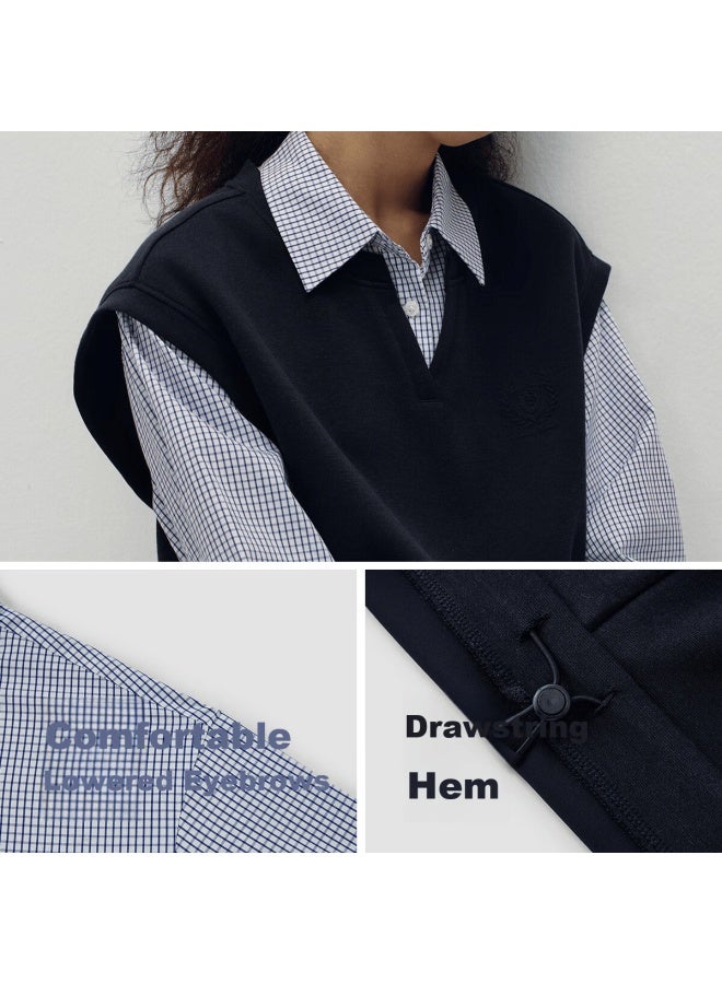 Semir Women's Long Sleeve Plaid Shirt And Drawstring Vest Two-piece Set Autumn 101525105014 - Image 2