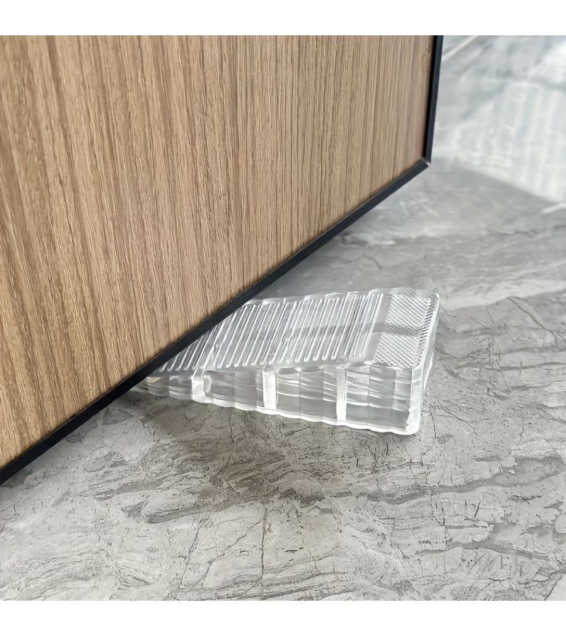 1pc Transparent White Anti Slip Door Stopper Creative No Punching Safe Anti Pinch Home Use - Image 4
