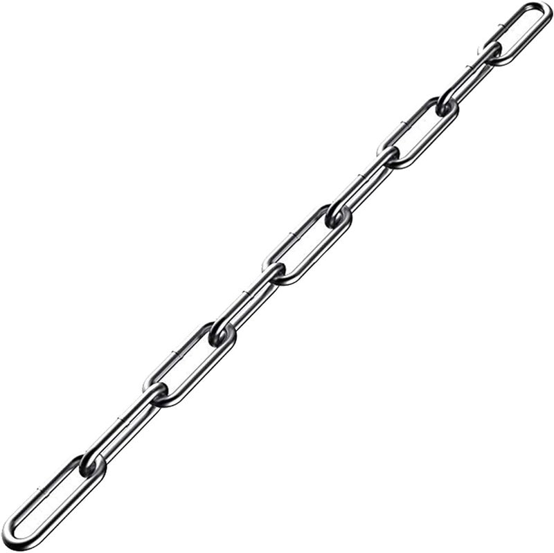 Lsqurel Stainless Steel Chain, 13ft Metal Chain Link Chain 5/32in Light Duty Chain Utility Chain Jack Chain for Home Outdoor Camping Hanging etc (5/32in-13ft) - Image 1