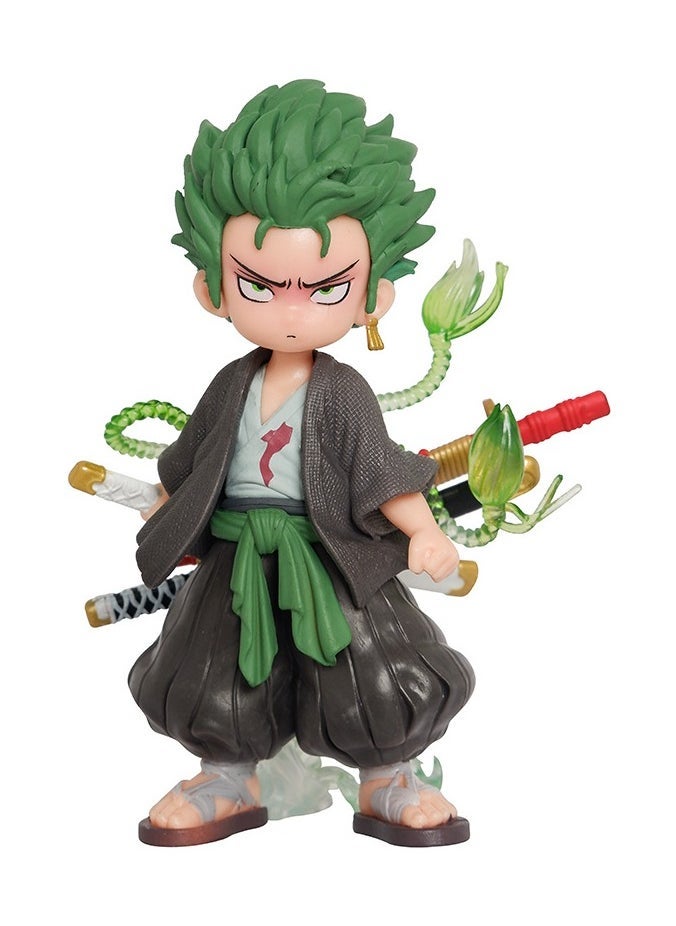Pirate One Piece Q Edition Zoro Figure Cute Tabletop Anime Model Ornaments Car Ornaments Cute Restoration  - Image 1