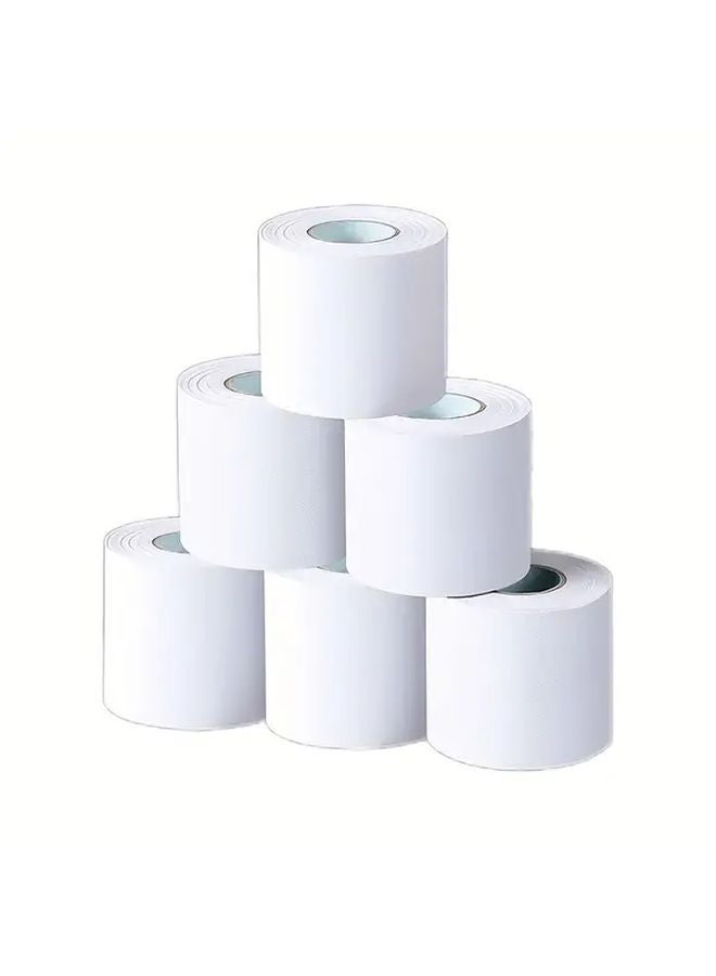 6 لفات شريط لاصق أنابيب PVC الأبيض لمكيفات الهواء مقاوم للزيت ومضاد للتسرب بعرض 2-4 بوصة - Image 5