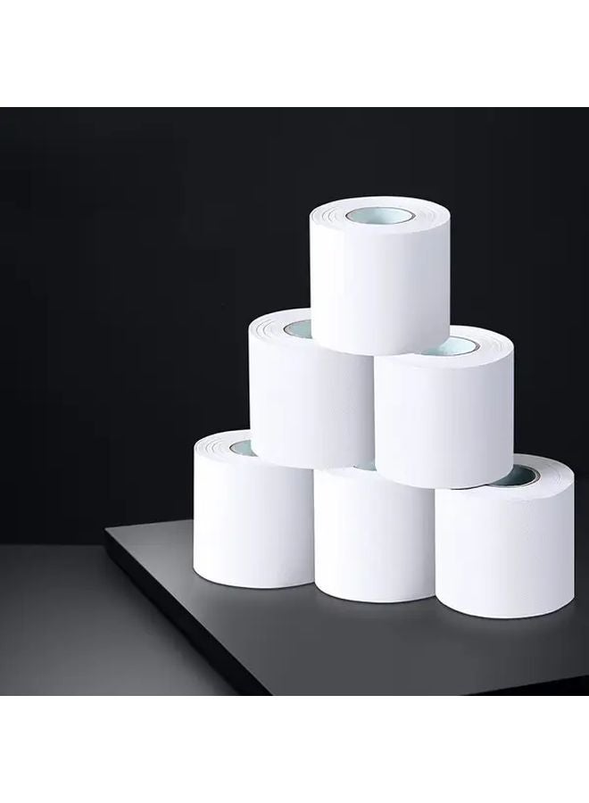 6 لفات شريط لاصق أنابيب PVC الأبيض لمكيفات الهواء مقاوم للزيت ومضاد للتسرب بعرض 2-4 بوصة - Image 1