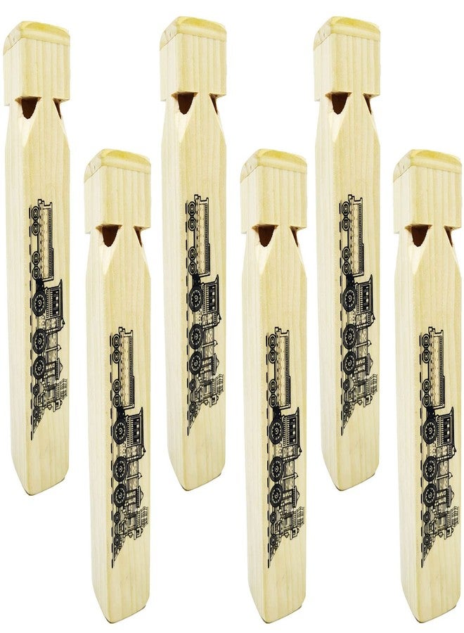 Fartime لعبة فارتايم الموسيقية للأطفال على شكل صفارة قطار خشبية (6 قطع) (4 نغمات) - Image 1