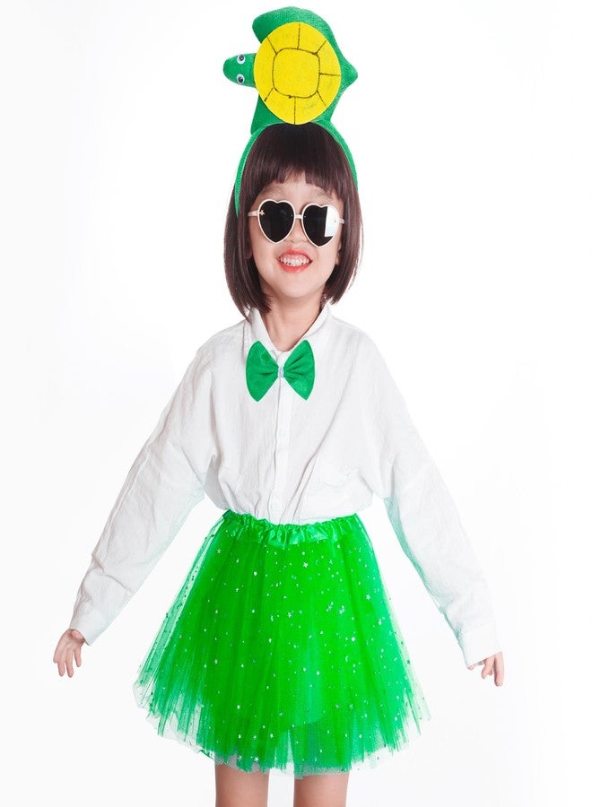 Dxhycc Animal Costume Tutu Set Green Turtle Ear Headband Bowtie Tail Skirt for Halloween Cosplay Party Dress Up - Image 4