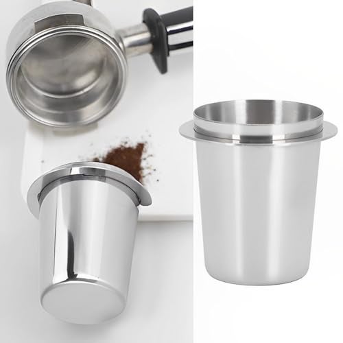 TQEONKL Coffee Dosing Cup 58mm, Stainless Steel Espresso Coffee Dosing Cup Espresso Coffee Machine Accessories, Coffee Powder Feeder Part Coffee Grinder Powder Cup Compatible with 58mm Portafilter - Image 5