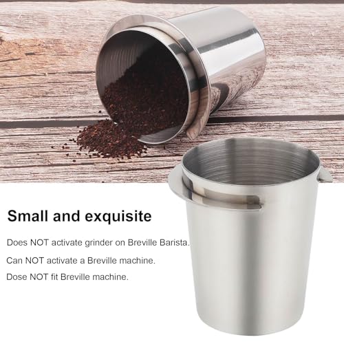 TQEONKL Coffee Dosing Cup 58mm, Stainless Steel Espresso Coffee Dosing Cup Espresso Coffee Machine Accessories, Coffee Powder Feeder Part Coffee Grinder Powder Cup Compatible with 58mm Portafilter - Image 2