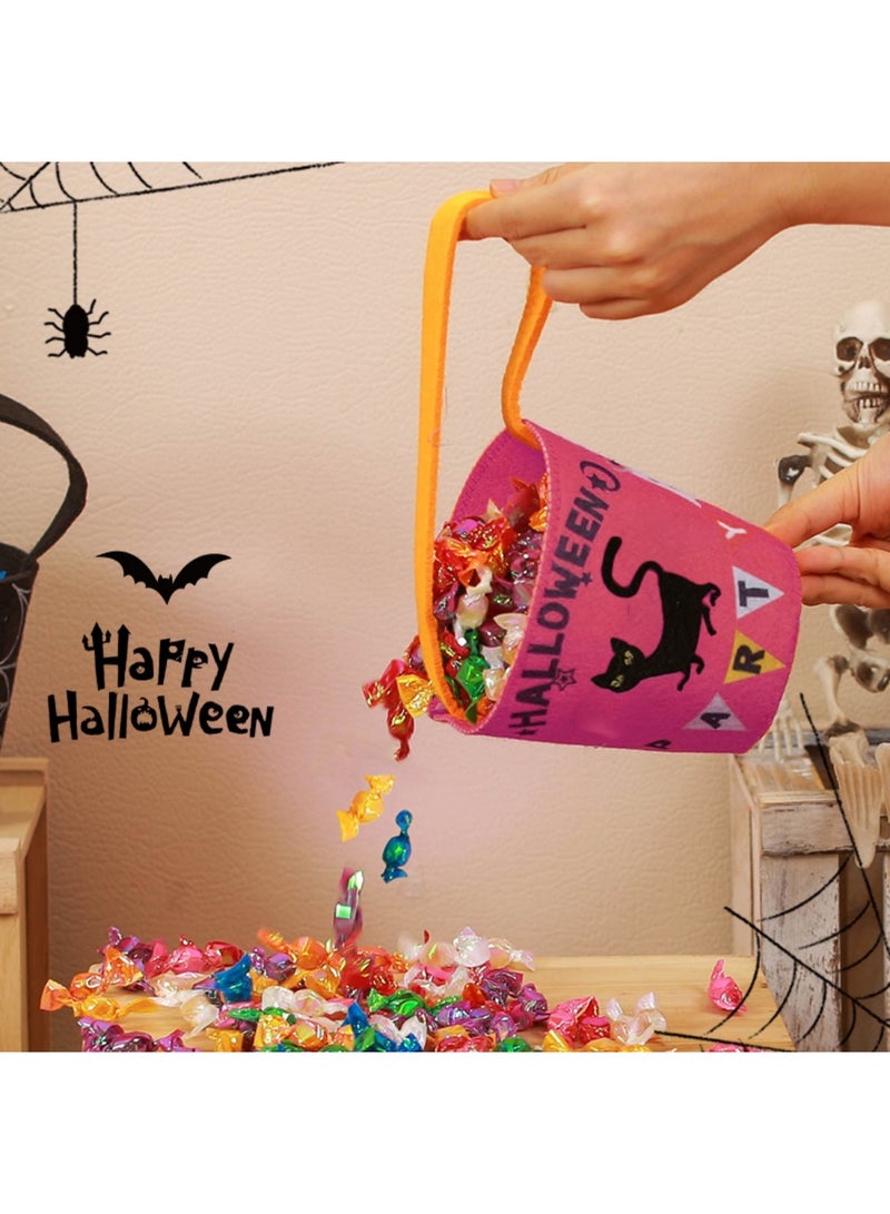 Halloween Candy Basket Tote, Halloween Pumpkin Candy Bag, Trick or Treat Bags, Non Woven Fabric, Reusable Gift Bags Party Bags for Kids Halloween Costume Party Halloween Party Favor Supplies - Image 3