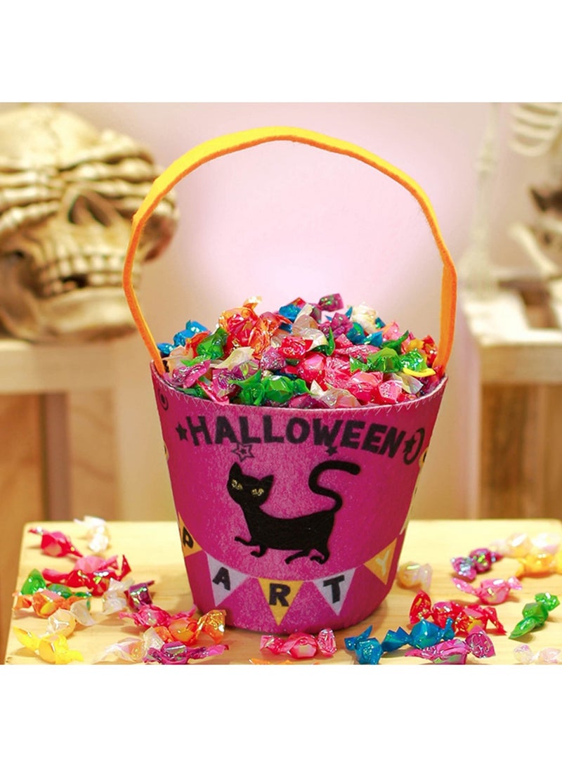 Halloween Candy Basket Tote, Halloween Pumpkin Candy Bag, Trick or Treat Bags, Non Woven Fabric, Reusable Gift Bags Party Bags for Kids Halloween Costume Party Halloween Party Favor Supplies - Image 1