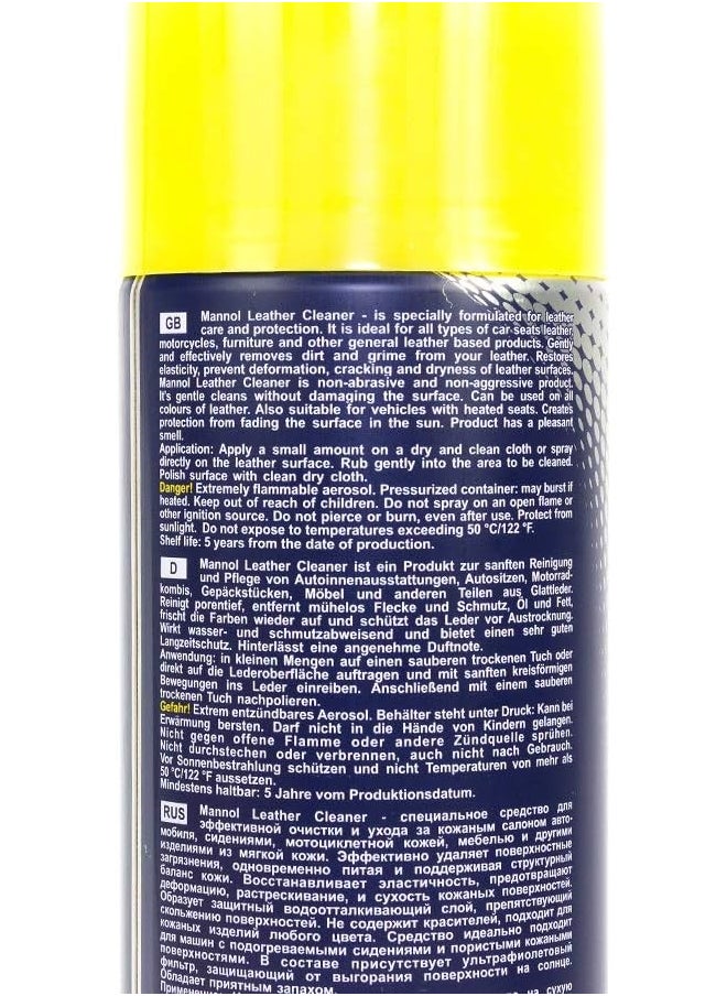 MANNOL - 9944 Leather Cleaner Special Agent Uv Filter With Pleasant Smell Effective Cleaning Care Of Leather Vehicle Interiors Seats Furniture Motorcycle Leather  450 Ml - Image 1