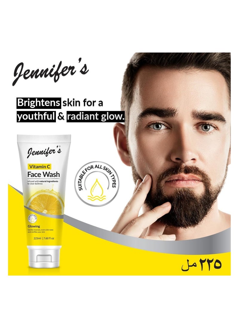 Jennifer's Jennifer's Face Wash Vitamin C Lemon 225 ML - Infused with natural extracts for clear dullness,Glowing,Gently Cleanses,evens skin tone and clarifies your skin,all skin type  - Image 5