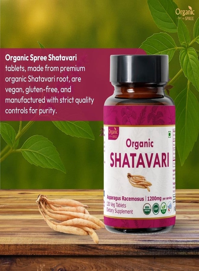 ORGANIC SPREE Shatavari 120 Tablets | Asparagus Racemosus (Shatavari) | USDA Organic Certified | Supports Women’s Health and Immune System* | Dietary Supplement 120tab - Image 2