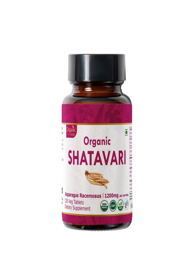 ORGANIC SPREE Shatavari 120 Tablets | Asparagus Racemosus (Shatavari) | USDA Organic Certified | Supports Women’s Health and Immune System* | Dietary Supplement 120tab - Image 1