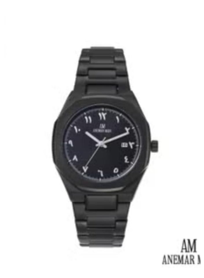 Anmer Man men's watches with Arabic numerals and a stainless steel clasp