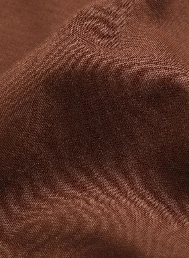 Cult Men Brown Typography Print Short Sleeve T-Shirt