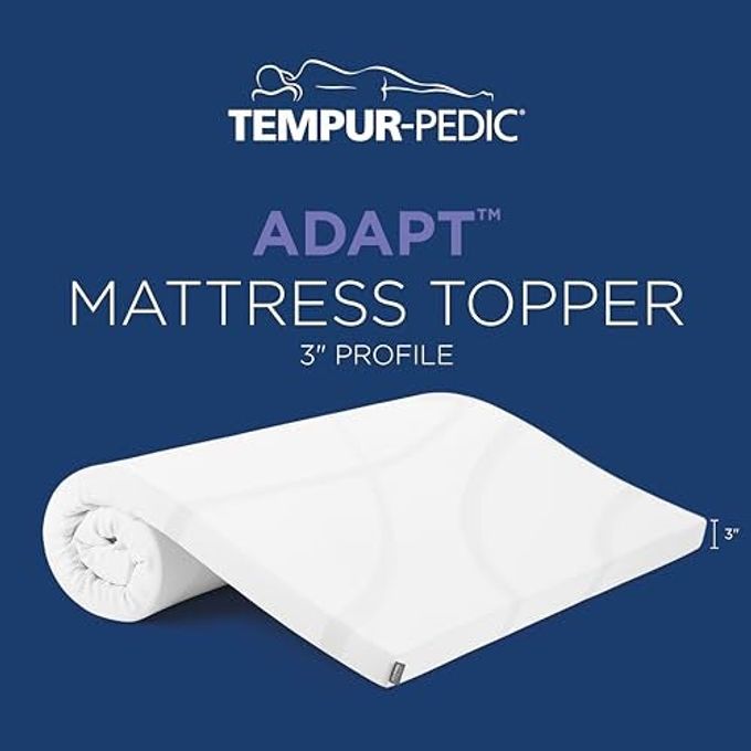 Tempur-Pedic Tempur-Adapt (Supreme) 3" Memory Foam Mattress Topper, Full, White - Image 2