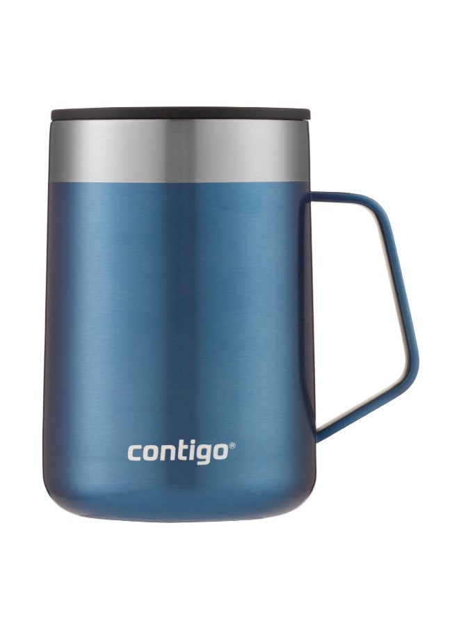 كونتيجو كوب حراري معزول من الفولاذ المقاوم للصدأ بغطاء مقاوم للرذاذ ومقبض أزرق وفضي 420 مل 2174675 - Image 3