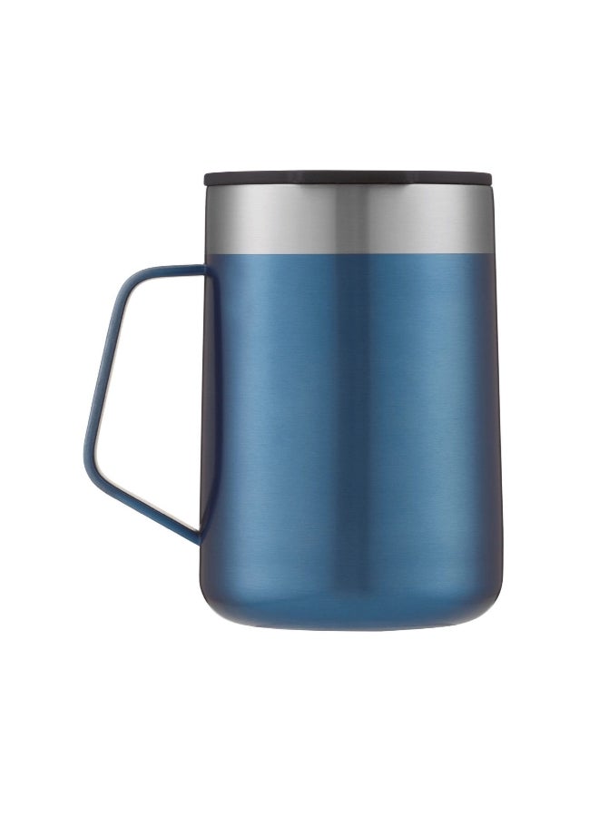 كونتيجو كوب حراري معزول من الفولاذ المقاوم للصدأ بغطاء مقاوم للرذاذ ومقبض أزرق وفضي 420 مل 2174675 - Image 4