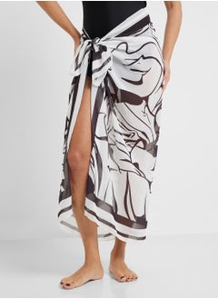 ELLA One Shoulder Ruffled Swimsuit & Beachsarong  - Image 4