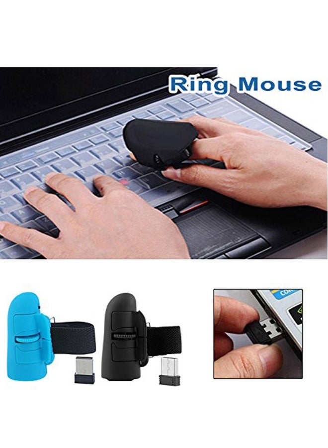 Wireless Finger Ring Mouse Universal 2.4 GHz USB 1600 Dpi Optical Mouse for All Laptop Notebook Tablet PC Desktop (Black)  - Image 3