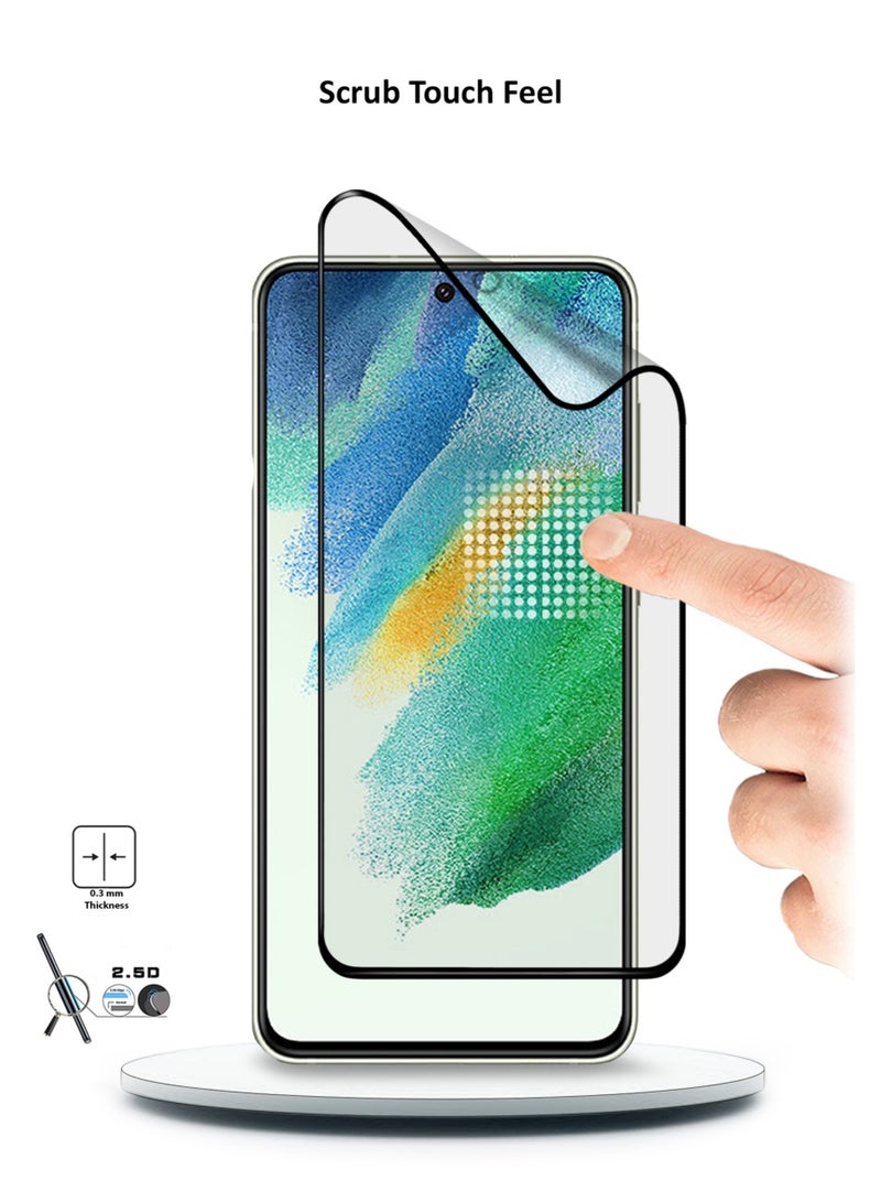 دبليو تيك واقي شاشة سيراميك غير لامع 9D لهاتف سامسونج جالاكسي2022  S21 FE 5G شفاف / أسود - Image 3