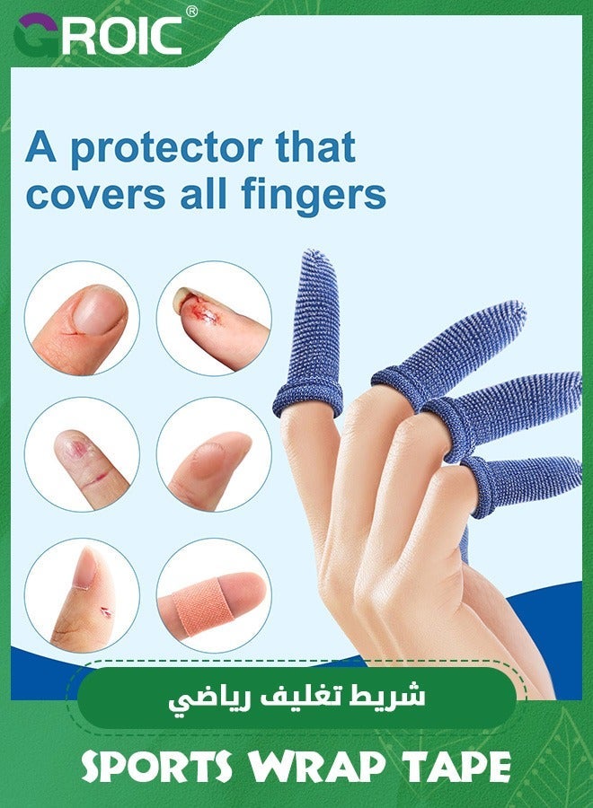 GROIC 10 Pcs Finger Cots,Finger Protectors for Tips, Breathable Bandages,Fitness Bandages,Finger Stall Work Kitchen Protection - Image 3