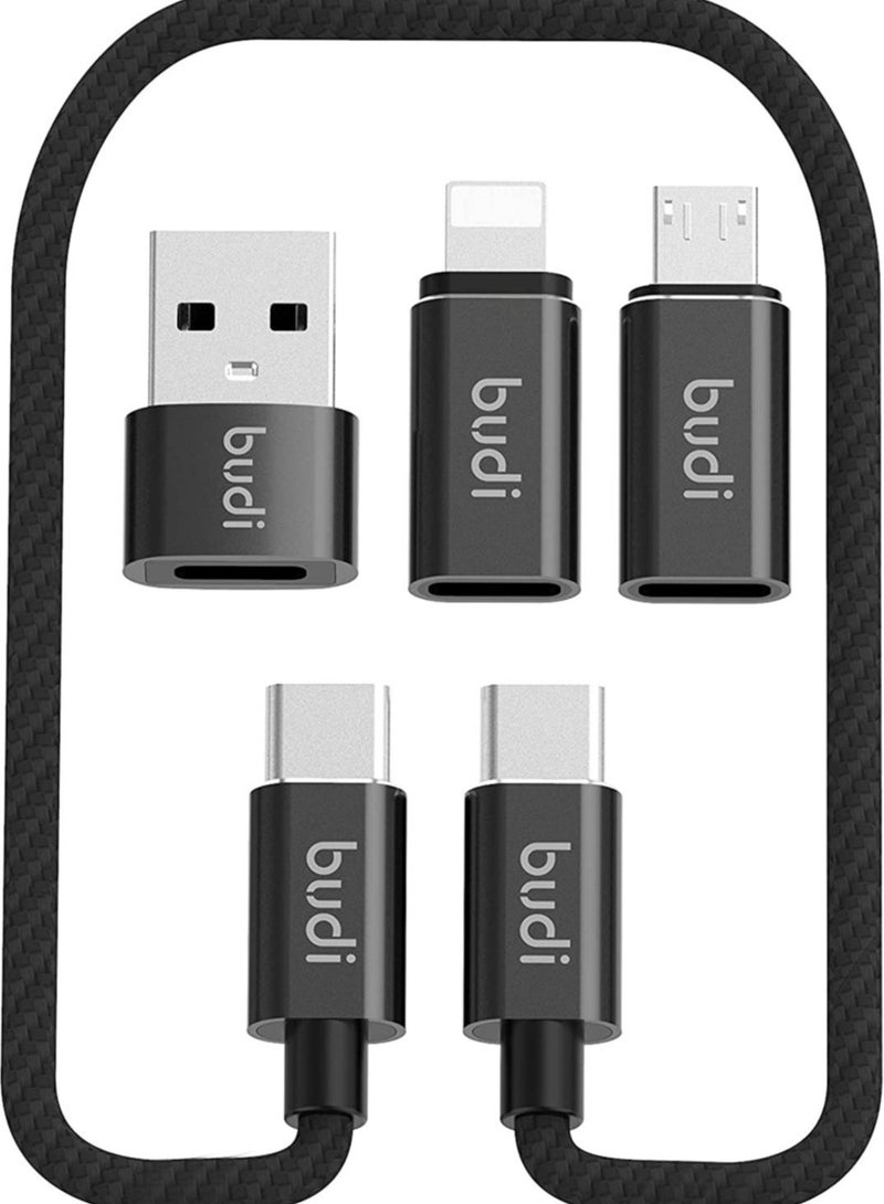 Budi Multi Functional Box/Type-C to Type-C Cable Charge Sync Cable/Type-C to USB/Type-C to Lightning/Type-C to Micro/Compatible with iPhone 14Pro/14ProMax/ S22,S21+,Note20,Huawei P30 etc. - Image 5