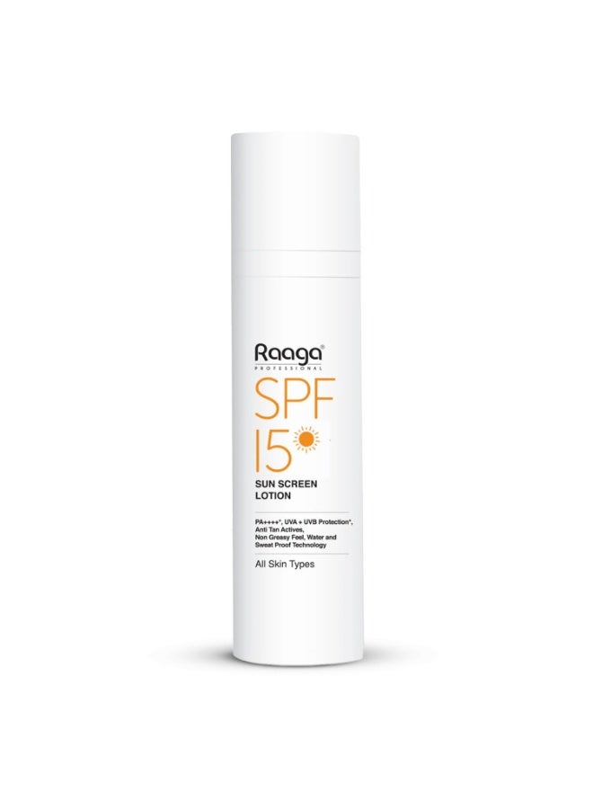Raaga Professional SPF 15 Sunscreen Lotion For All Skin Type |55ml - Image 1