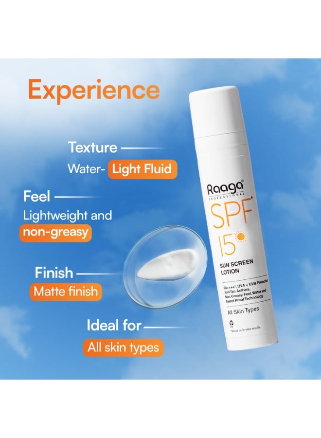 Raaga Professional SPF 15 Sunscreen Lotion For All Skin Type |55ml - Image 4