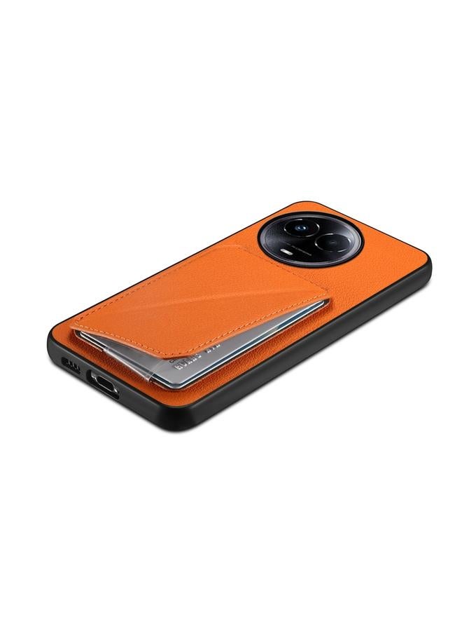 S-TOP Case For Realme 11 5G Global / 11x / Narzo 60x D04 Calf Texture Dual Card Slot Holder Phone Case - Image 5