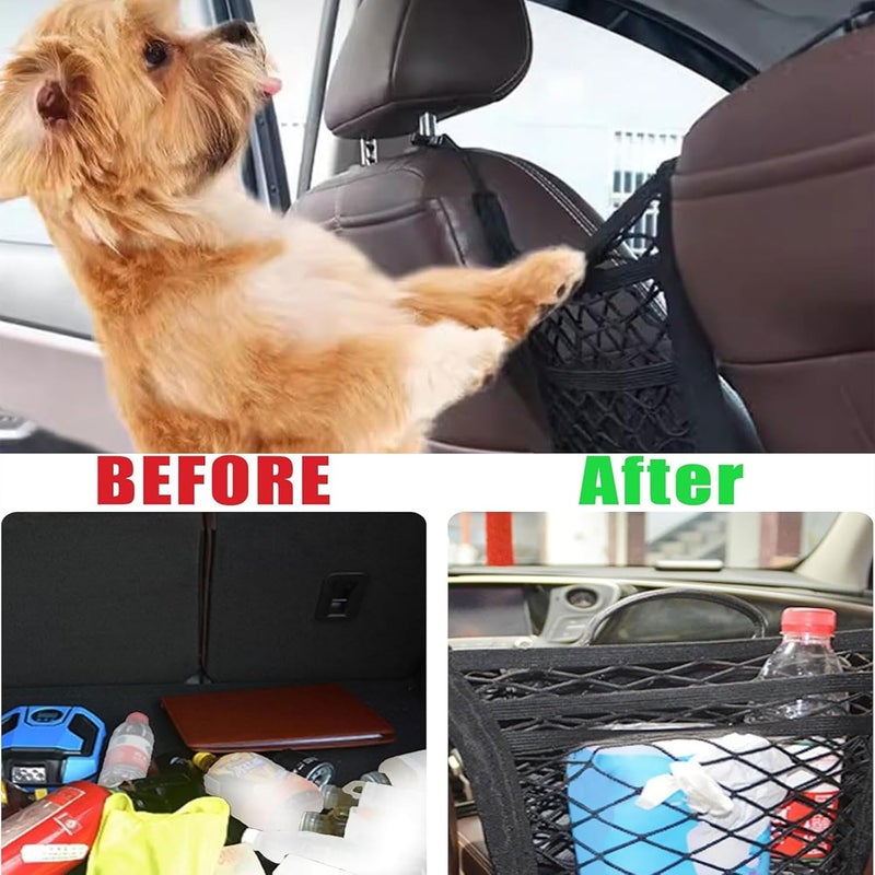 Rakiuty 3-Layer Car Storage Net and Pet Barrier Organizer - Image 5