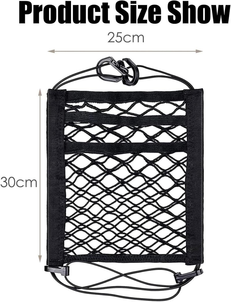 Rakiuty 3-Layer Car Storage Net and Pet Barrier Organizer - Image 2