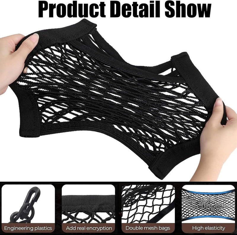 Rakiuty 3-Layer Car Storage Net and Pet Barrier Organizer - Image 3