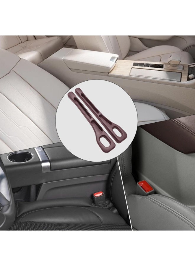 Relex 2 Pack Car Seat Gap Filler Organizer, New No Drop Seat Guard,Suitable for Most Cars and Trucks To Stop Things From Dropping (Brown) - Image 5