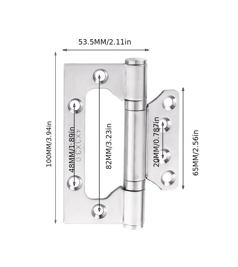 Black Stainless Steel Hinges And Door Closer Set Modern Minimalist Ball Bearing - Image 2
