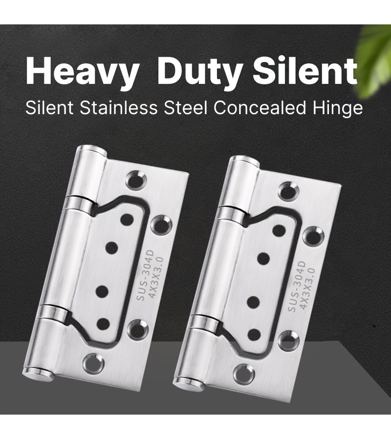 Black Stainless Steel Hinges And Door Closer Set Modern Minimalist Ball Bearing - Image 5