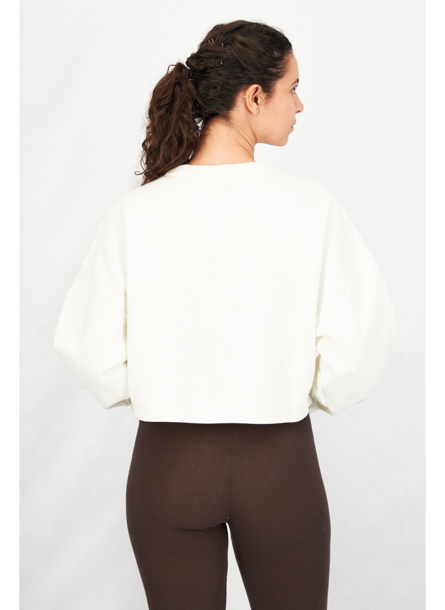 PUMA Women Sportswear Fit Long Sleeve Training Top, Off White  - Image 4