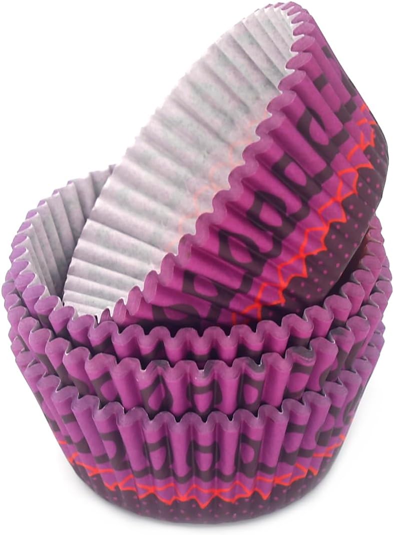 Mombake Halloween Cupcake Liners Standard Greaseproof Paper Baking Cups, 100-Count, Purple - Image 2