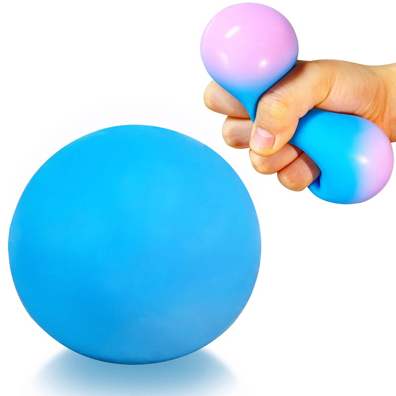 Kawaite Squishy Dough Stress Ball Squeeze Toy (1 Pack) Squishy Stress Balls for Kids and Adults, Funny and Soft Change Color Squeeze Ball, Squish Ball, Ideal for Anxiety Relief, Autism, ADHD (Blue) - Image 1