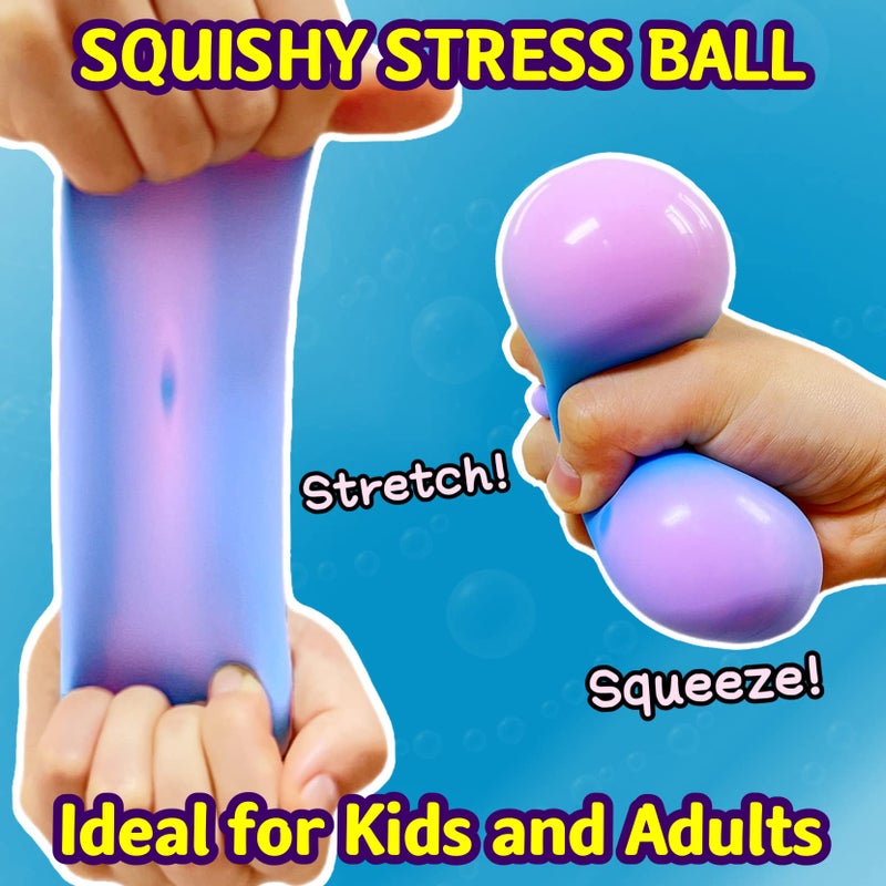 Kawaite Squishy Dough Stress Ball Squeeze Toy (1 Pack) Squishy Stress Balls for Kids and Adults, Funny and Soft Change Color Squeeze Ball, Squish Ball, Ideal for Anxiety Relief, Autism, ADHD (Blue) - Image 3