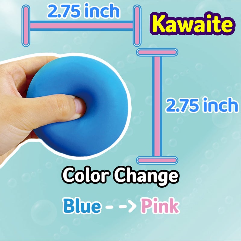 Kawaite Squishy Dough Stress Ball Squeeze Toy (1 Pack) Squishy Stress Balls for Kids and Adults, Funny and Soft Change Color Squeeze Ball, Squish Ball, Ideal for Anxiety Relief, Autism, ADHD (Blue) - Image 4