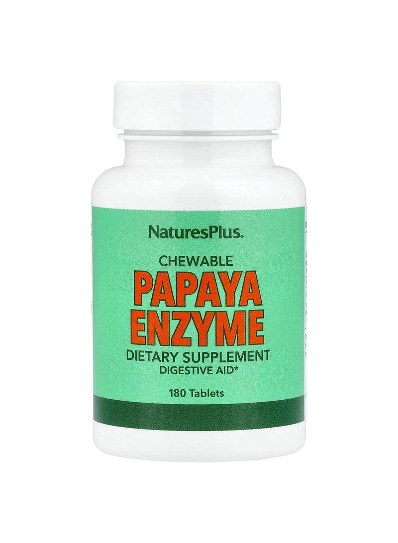 NaturesPlus Chewable Papaya Enzyme, 180 Tablets